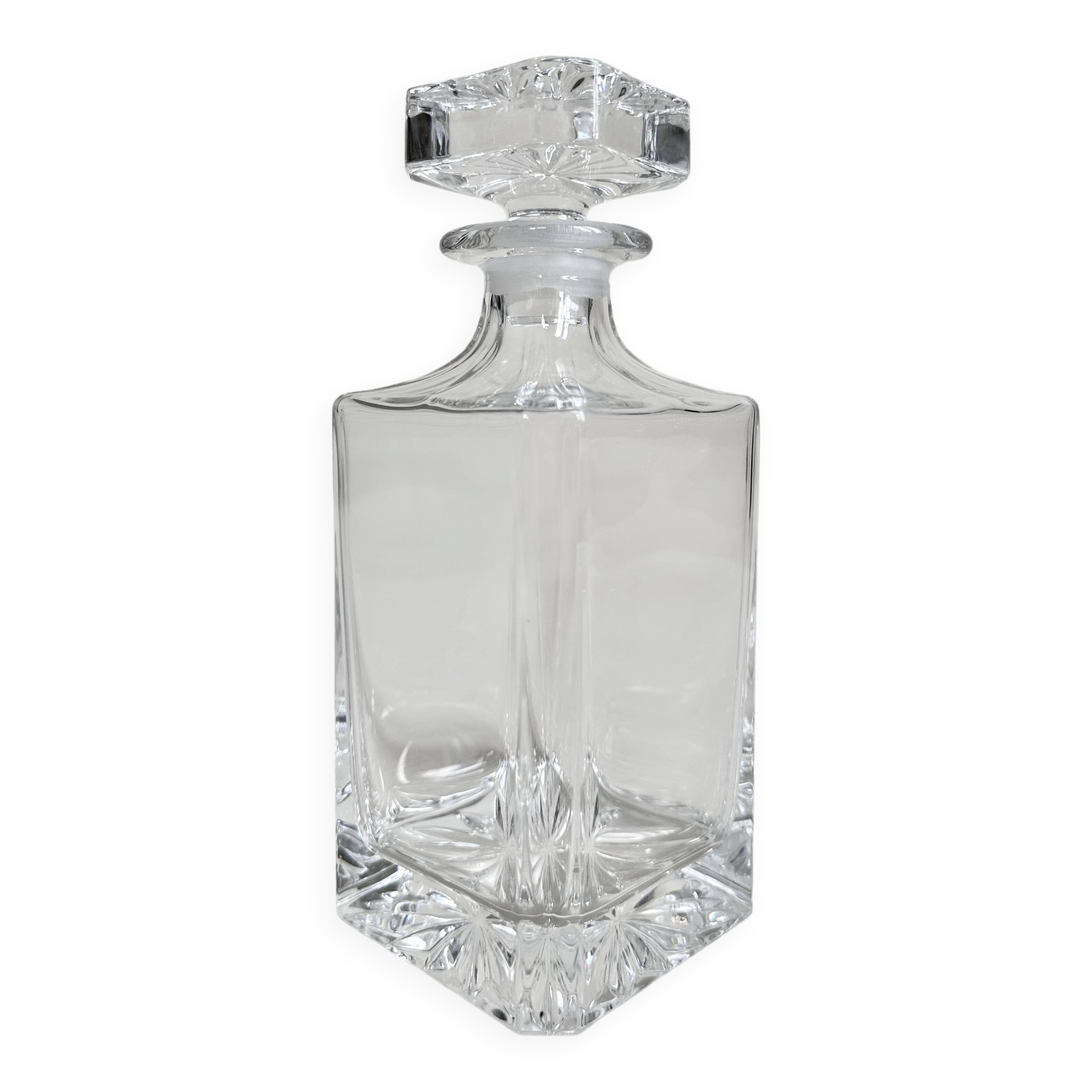 Cut crystal whisky carafe