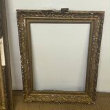 Set of 3 period frames in wood and gilded stucco