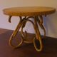 Circular bamboo coffee table, 1960s