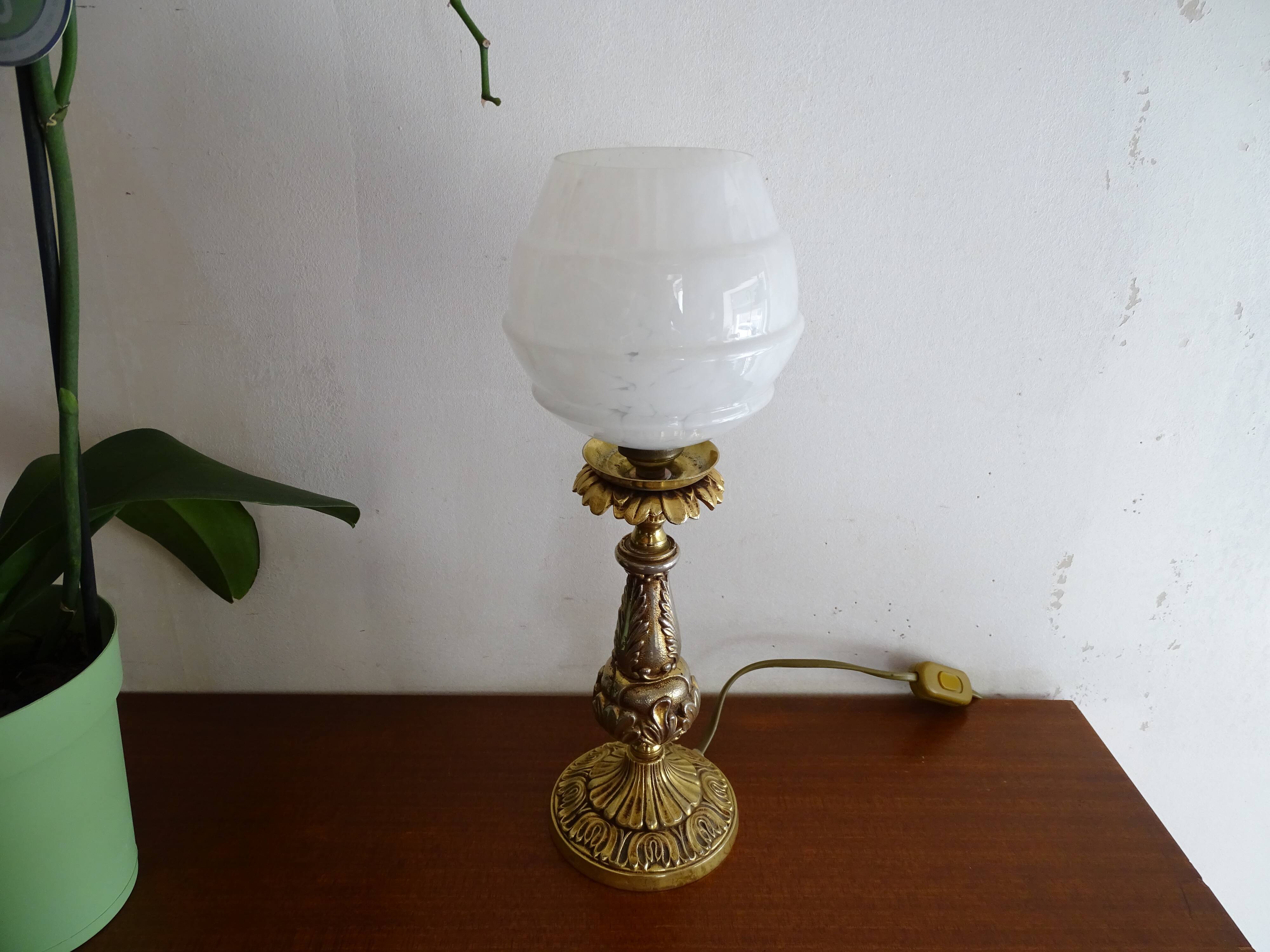 Table lamp foot bronze Art Deco style