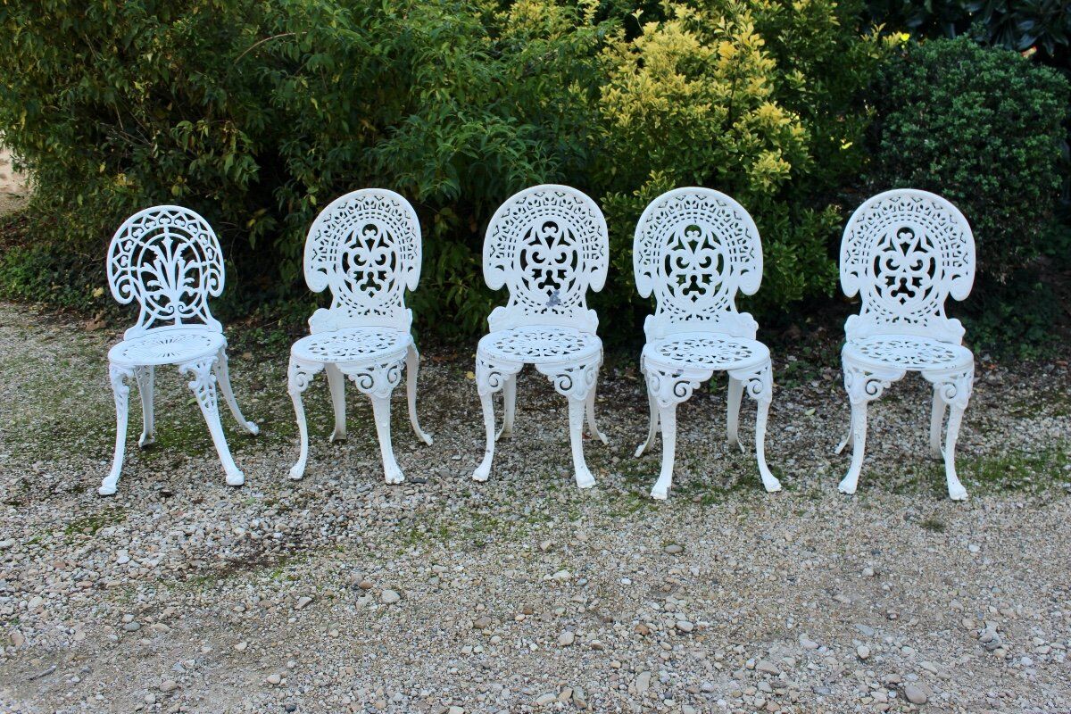 Garden chairs cast aluminum