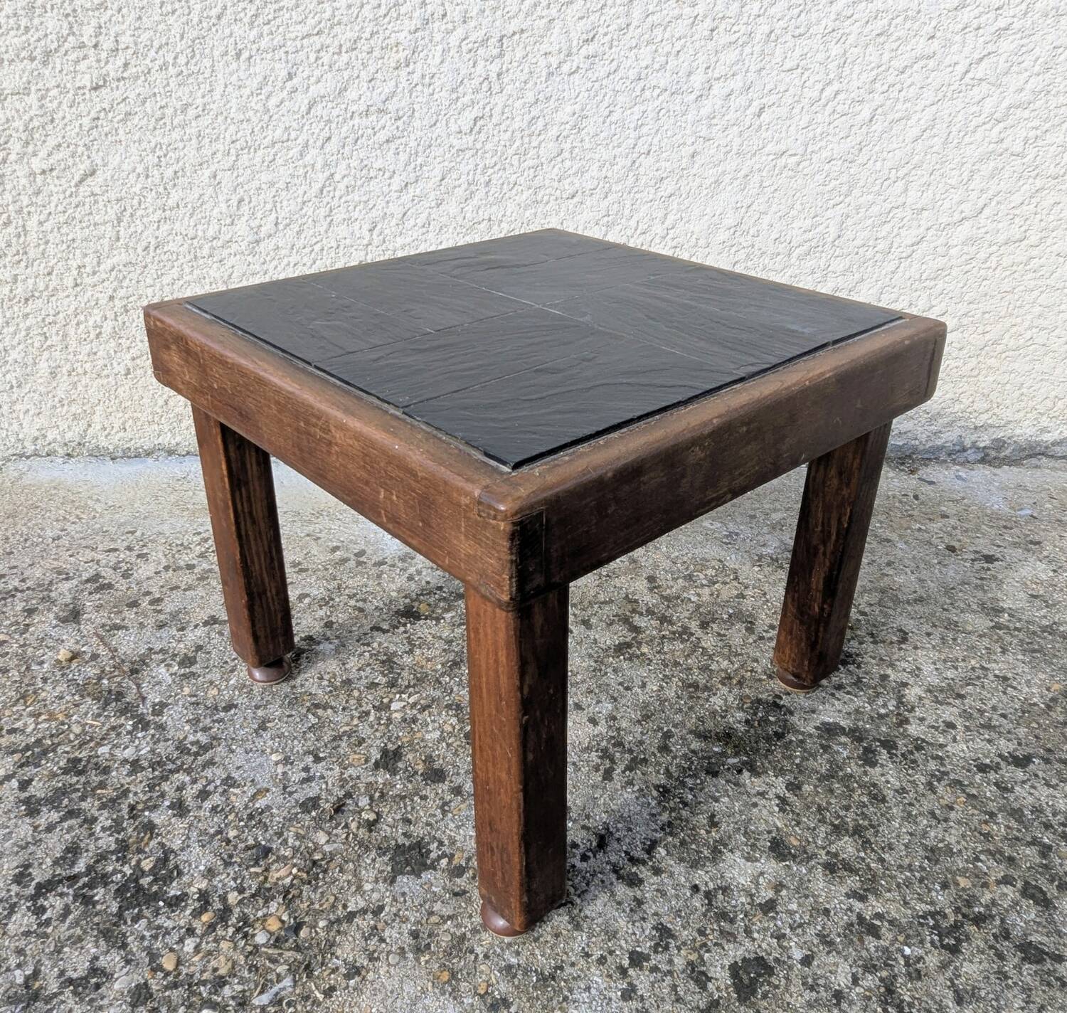 Vintage 1970s Elm Coffee Table by Maison Regain