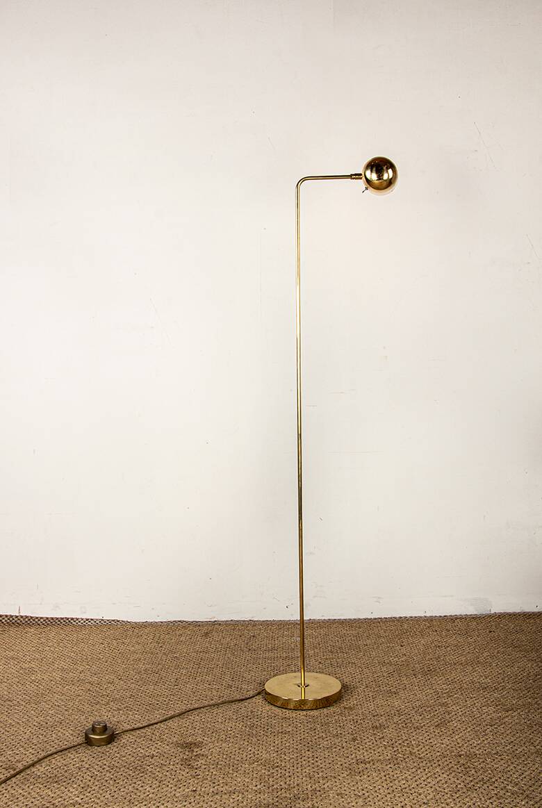 Swedish Brass Floor Lamp, Model G 230 by Bergboms 1960.