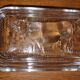Vintage Pyrex Glass Butter Dish with Lid Cow Pattern