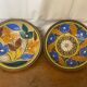 Pair of antique safi moroccan glazed terracotta dishes from the 50s