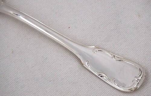 12 dessert spoons, 24 pieces, Louis XV style, 18.5 cm silver-plated metal.