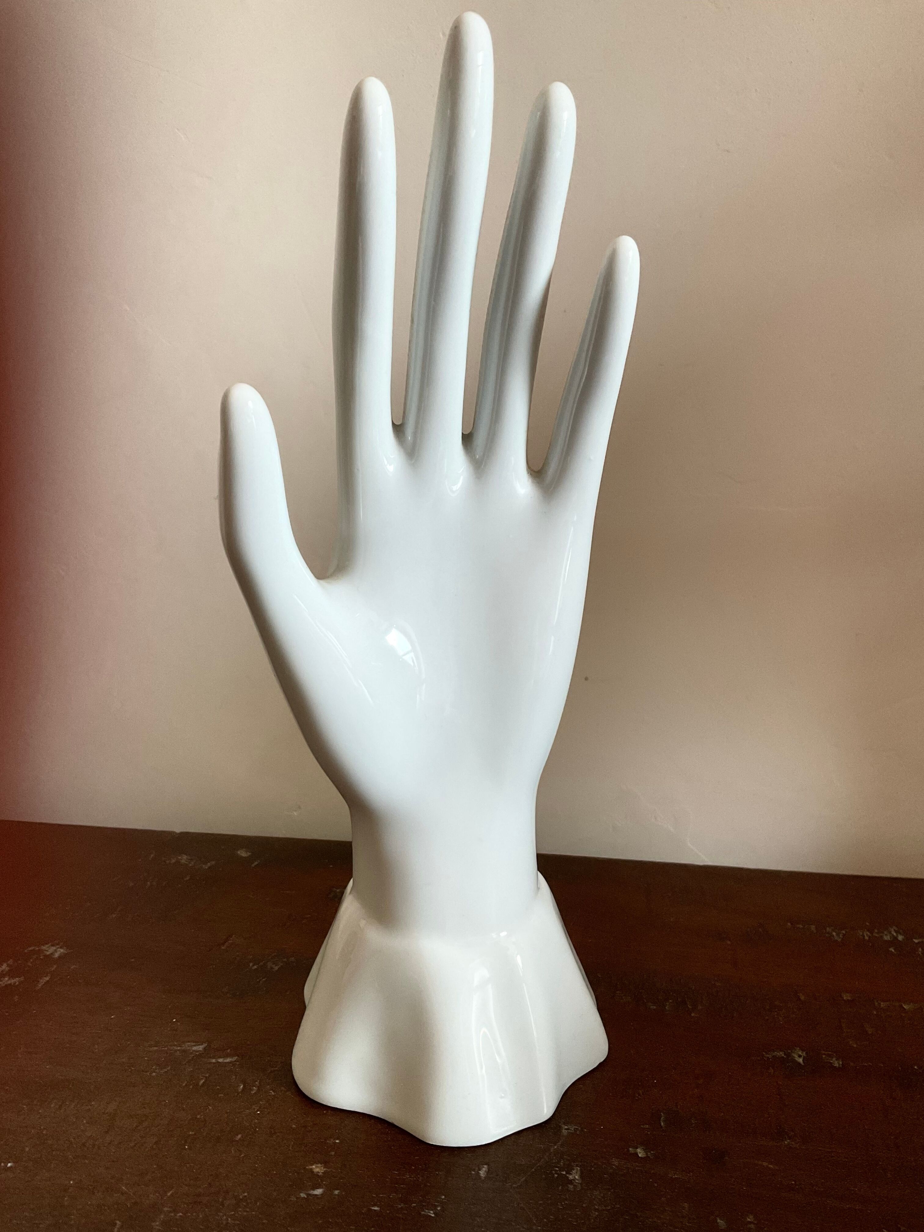 Hand vintage porcelain ring