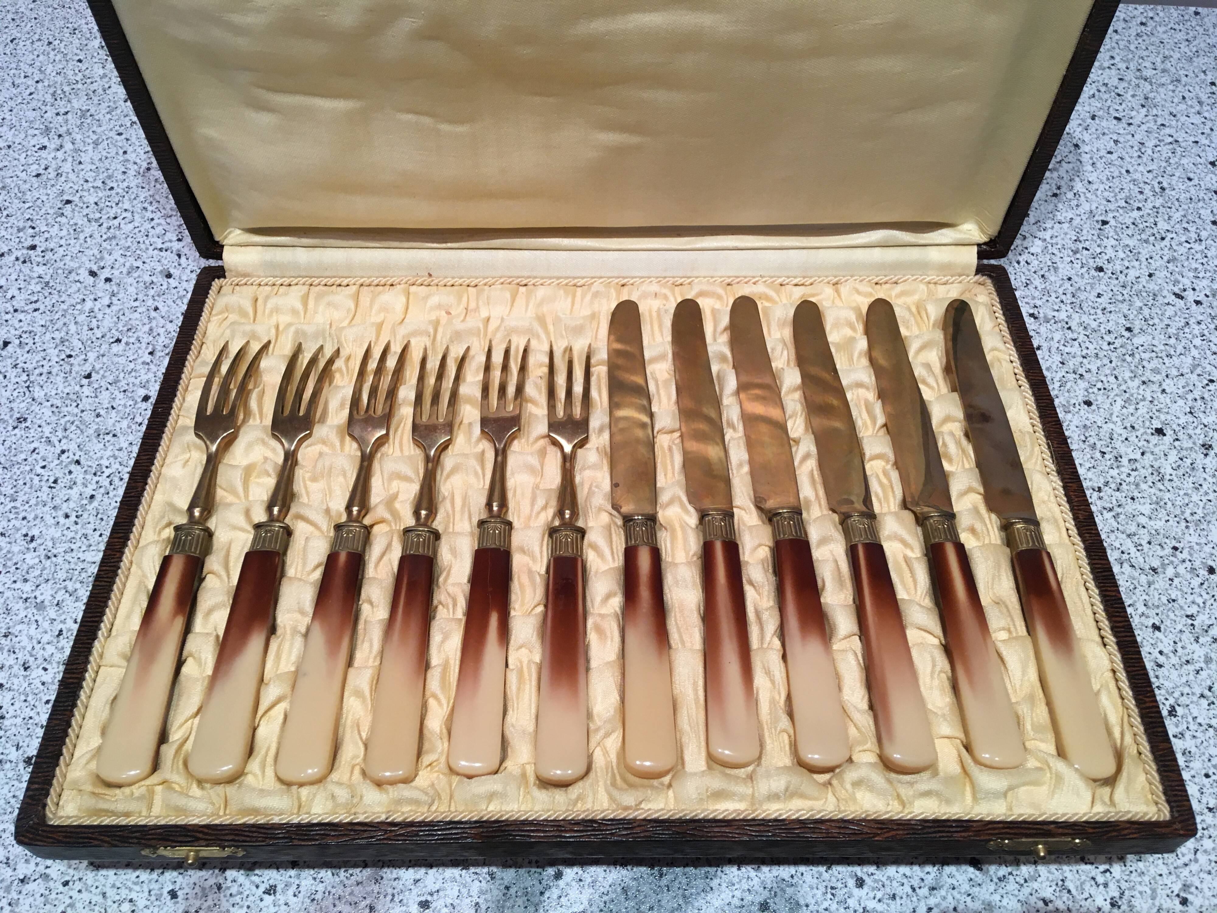 Art Deco fruit cutlery
