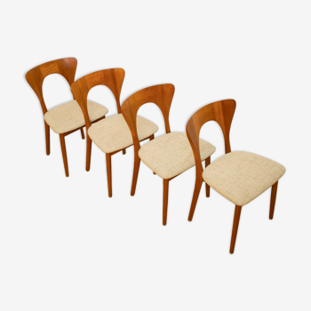 Set de 4 chaises en teak danoise « Peter » par Niels Koefoed pour Koefoeds Hornslet 1958