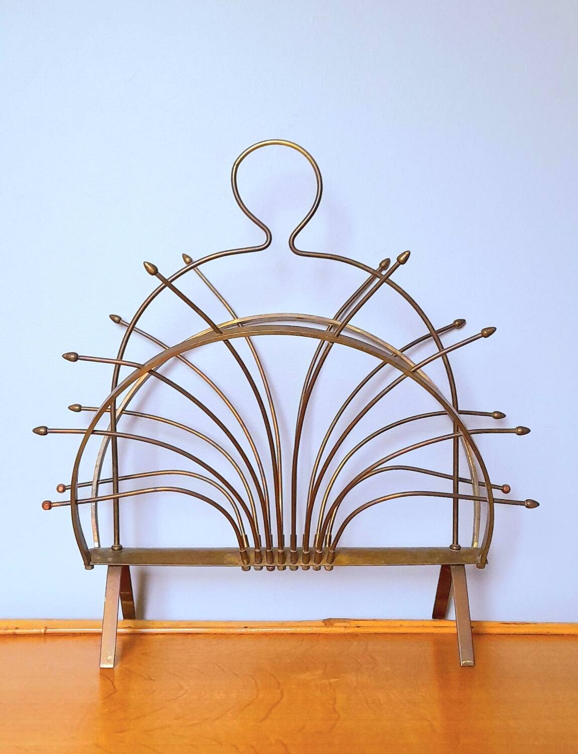 Brass magazine rack 60s