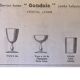 4 coupes à champagne Baccarat cristal uni forme gondole