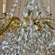 golden bronze chandelier in Louis XVI style