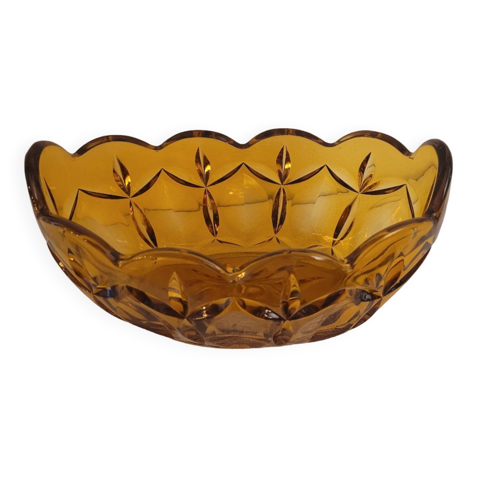 Empty pocket amber glass 60's