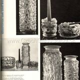 Vintage Stylish Pressed Glass Bubble Vase Designed by Vladislav Urban / 196