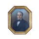 Pastel portrait of man signed Theophile Emmanuel Duverger 1861