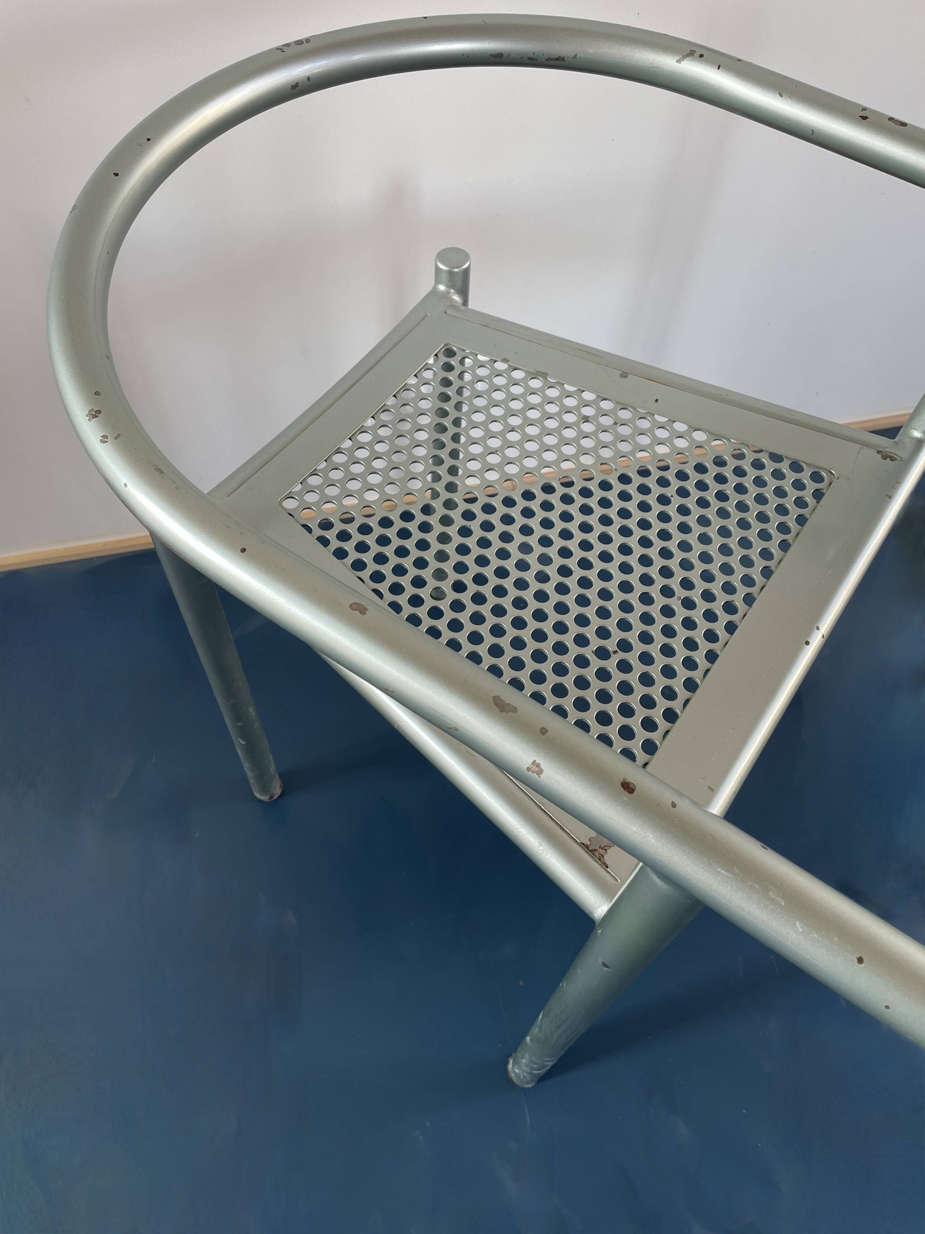 1980s tubular metal chair