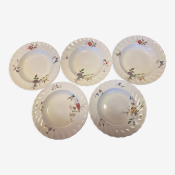 Set of 5 plates from the Emile Bourgeois warehouse