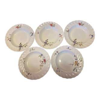Set of 5 plates from the Emile Bourgeois warehouse