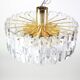 Superb brass and crystal glass light fixture Palazzo, Kalmar, Austria, 1970.
