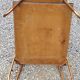 Vintage double wooden side table with copper base from the 50s