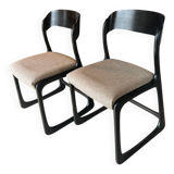 Pair of Baumann sleigh chairs