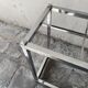 Chromed metal umbrella stand