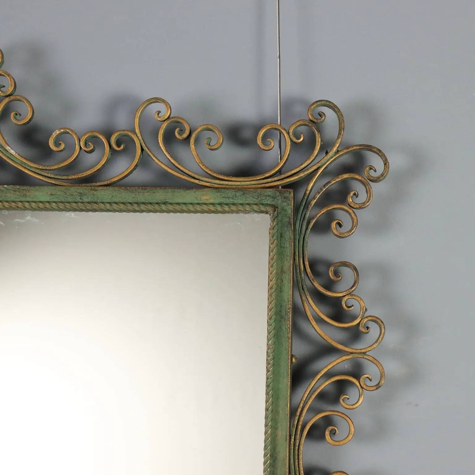 Wrought iron mirror from the 1980s.