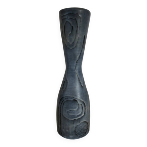 Vase en céramique bleu