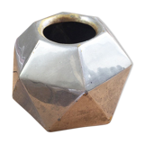 Vase dodécaèdre laiton argenté