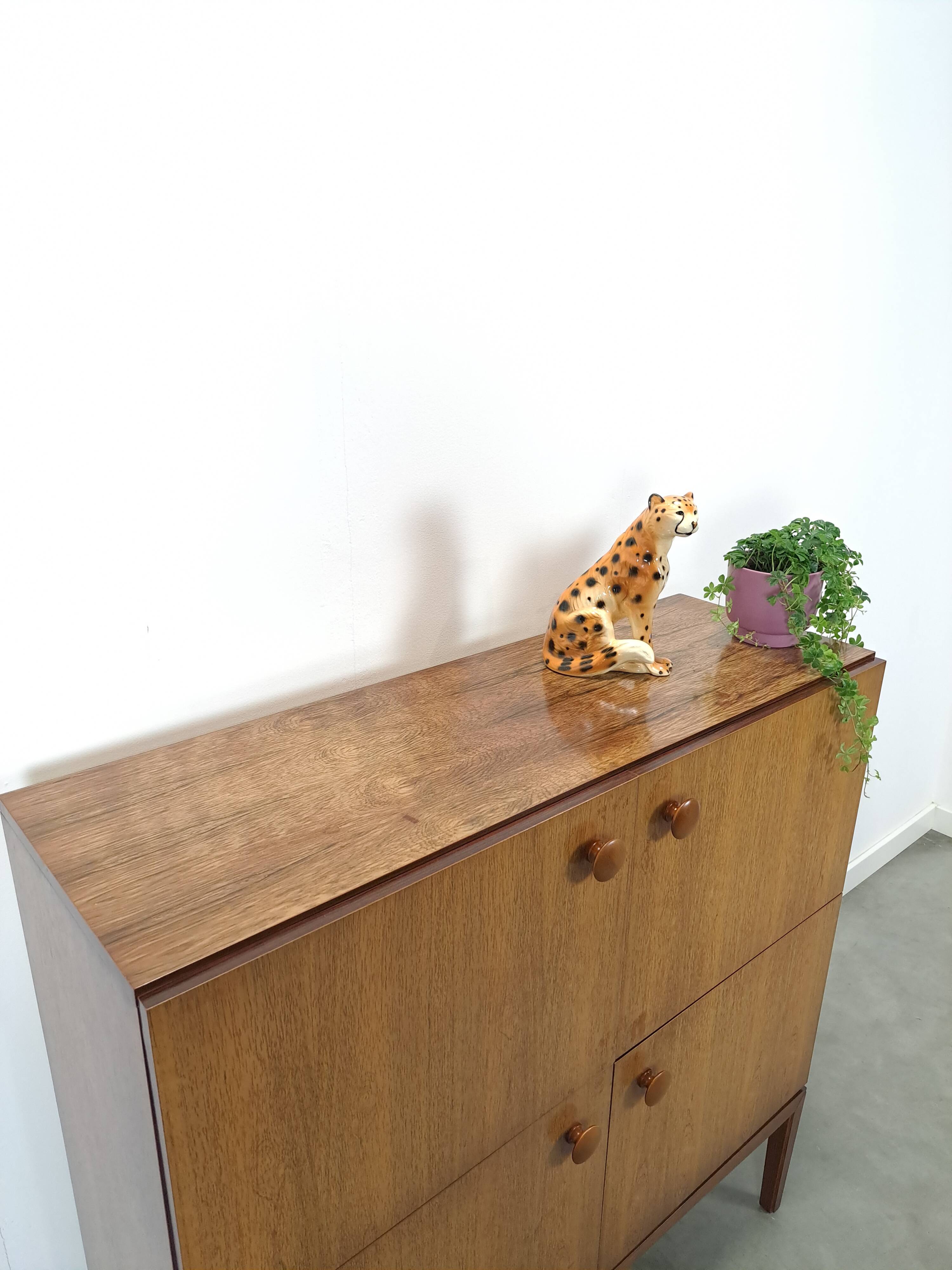 Palissander fineer Palette Möbel kast met 4 vakken en ronde grepen