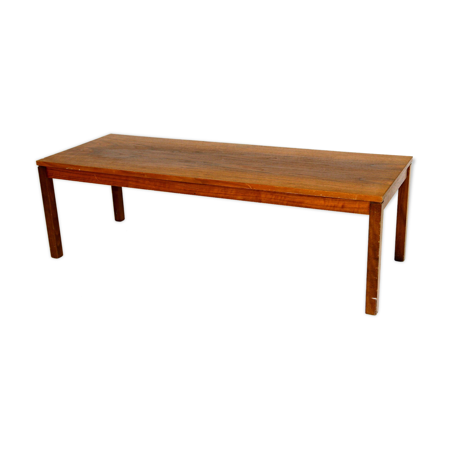Minimalist walnut bench, Sweden, 1960