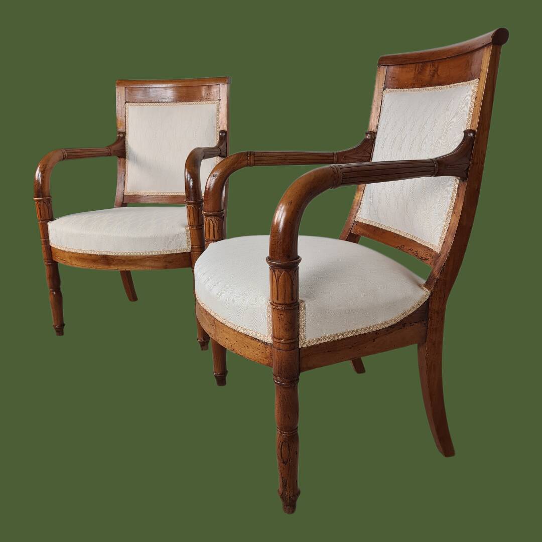 Pair of Empire armchairs from the 19th century.