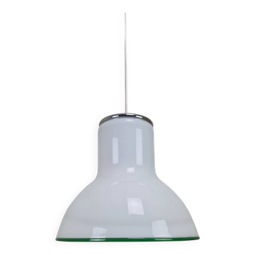 Suspension en verre de Murano italien avec garniture verte, années 1970