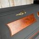 Wooden and black secretary desk