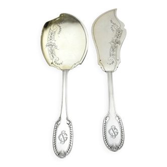 Ravinet Denfert - silver and vermeil ice service cutlery