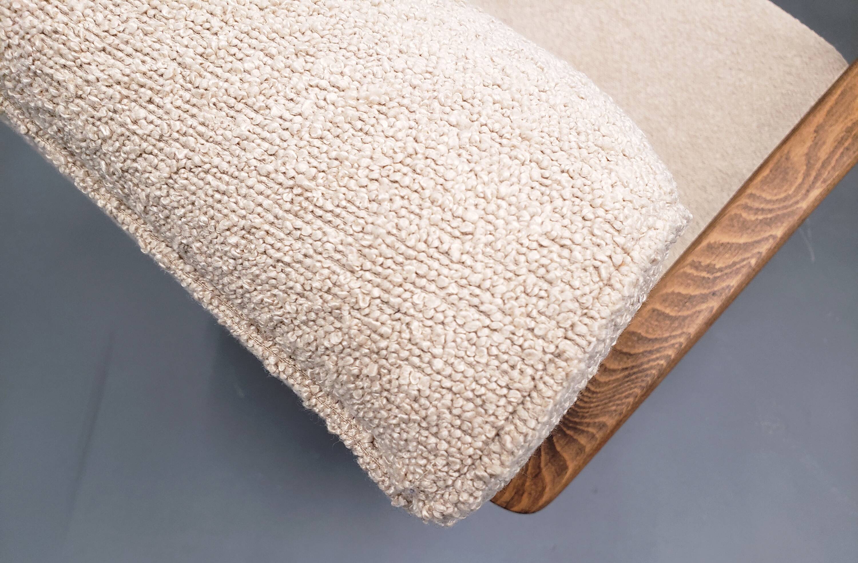 1930 Jindrich Halabala Bentwood Armchair in Beige Buckle