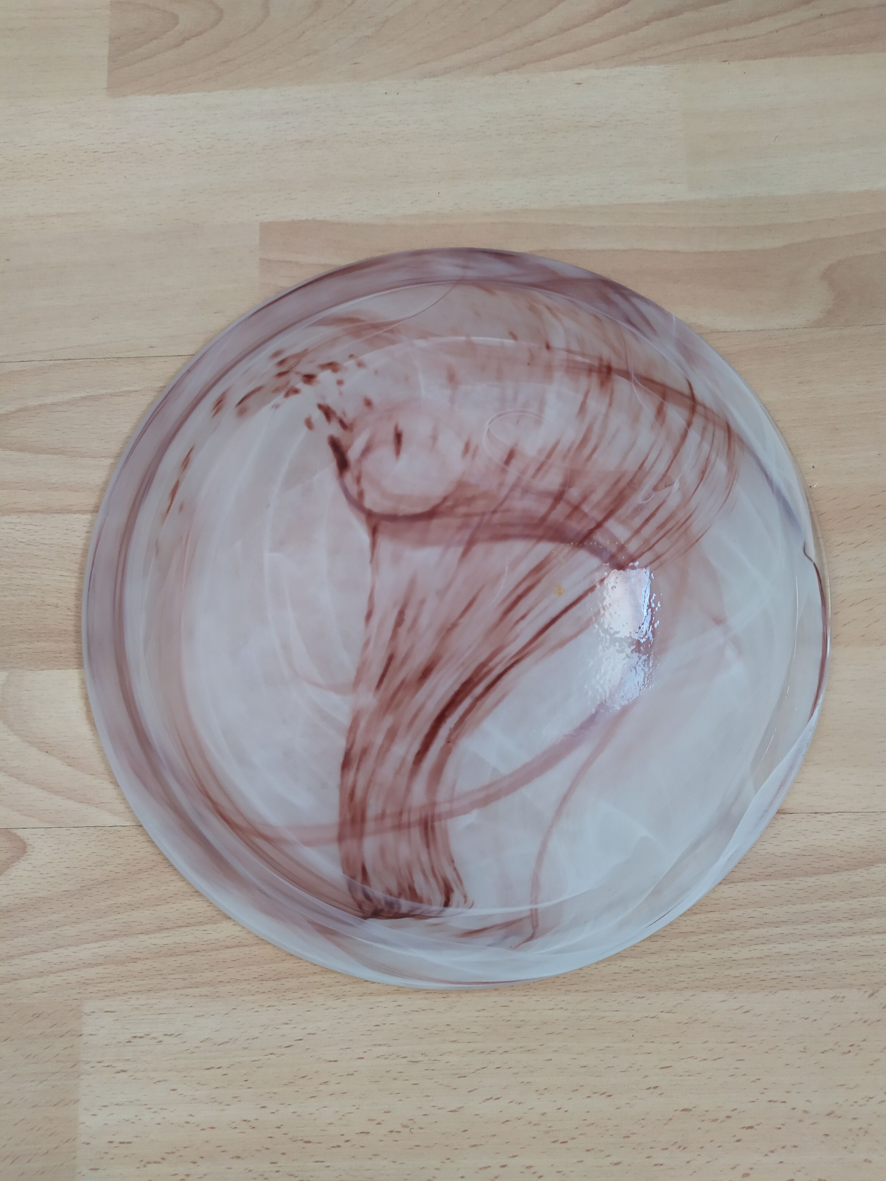 Brown marbled glass suspension lamp