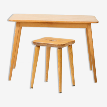 Swedish desk and stool by Göran Lalmvall 1940/50