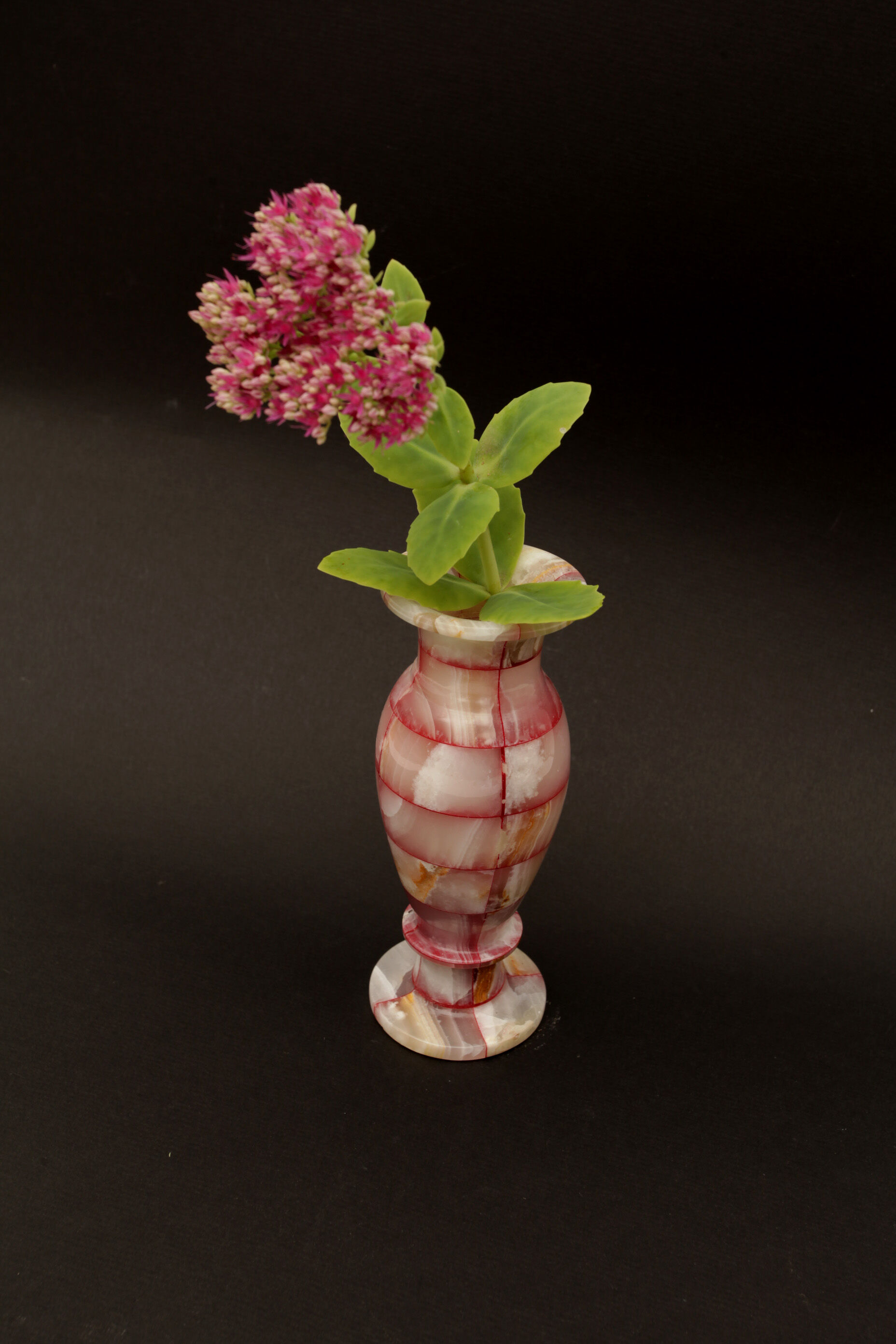 Pink marble vase
