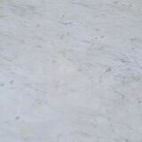 Restaurant bistro table in oval marble and decorated cast iron bases -1m51