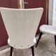 Pair of Chairs Baumann model Essor in imitation white leather, beech compass base