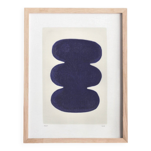 Peinture abstraite 30x40cm - bleu