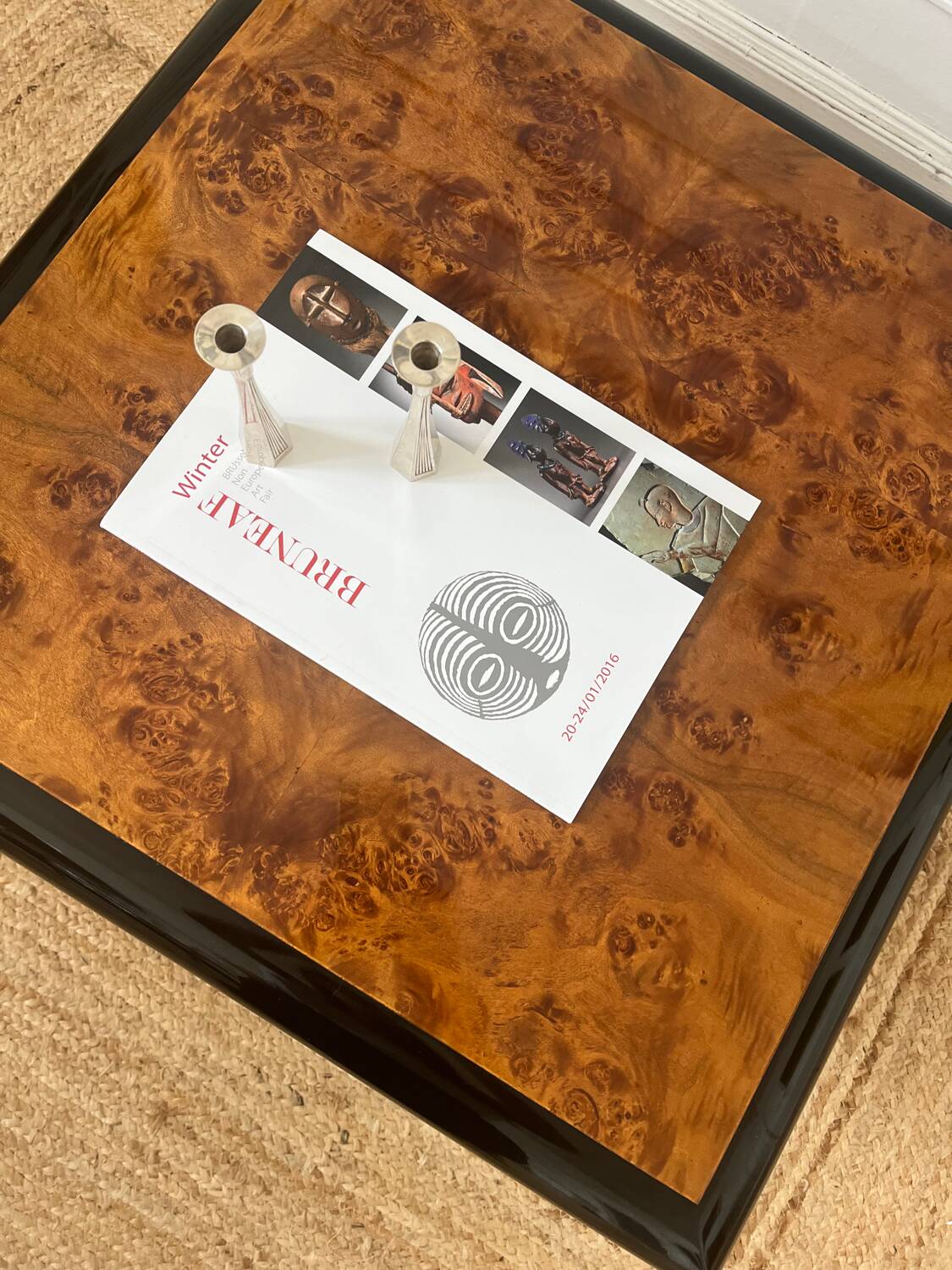 Vintage 70s elm burl coffee table