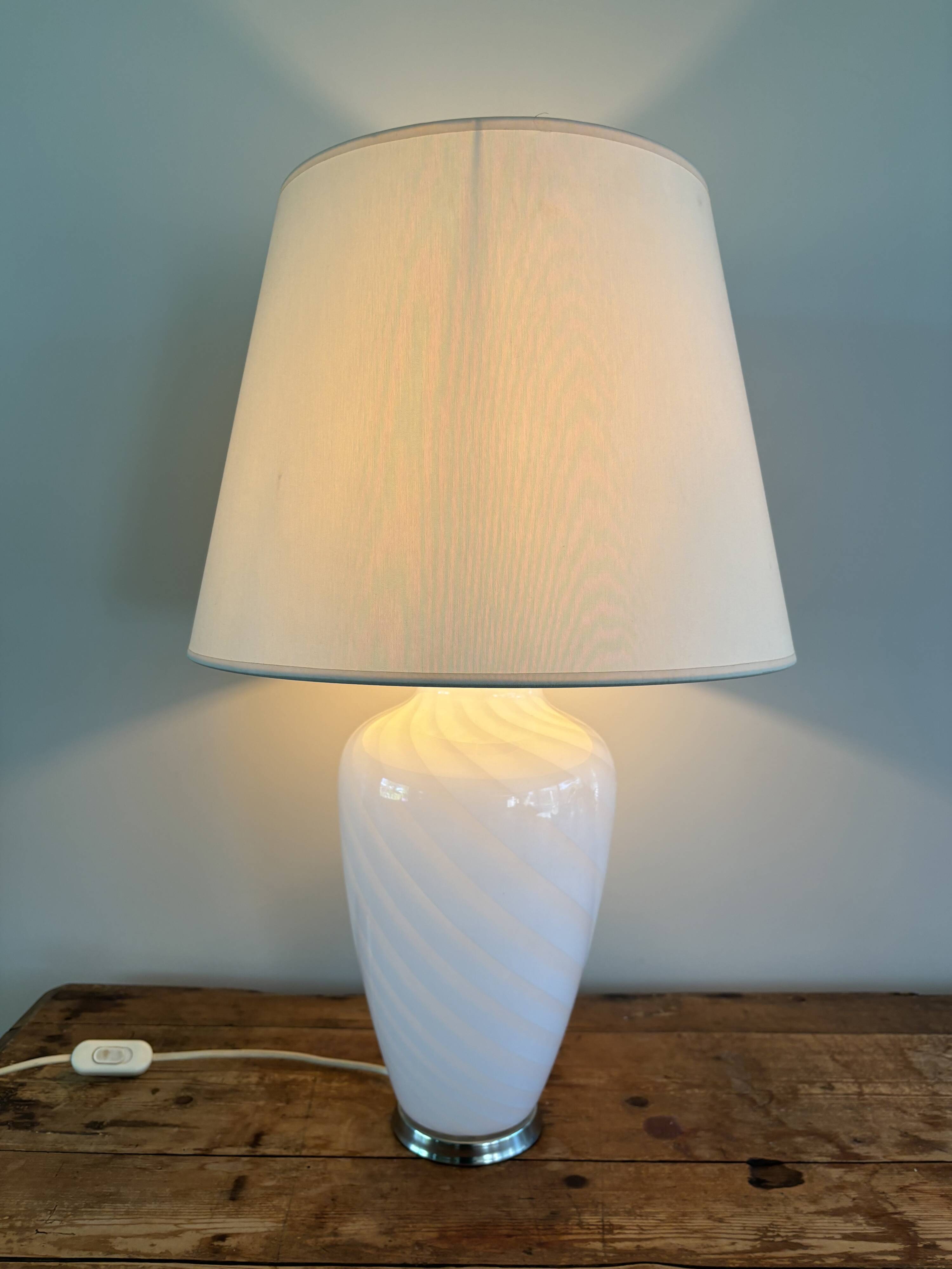 Vintage table lamp Murano glass design
