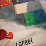 Peinture à l’huile originale de portrait d’une poupée
