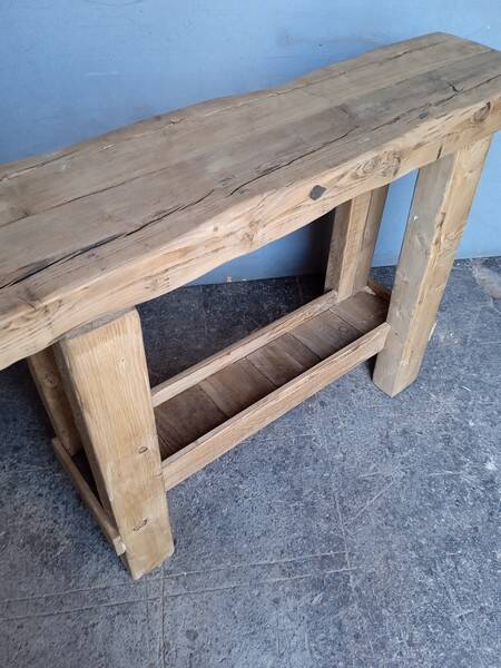 Brutalist console 120 cm solid wood