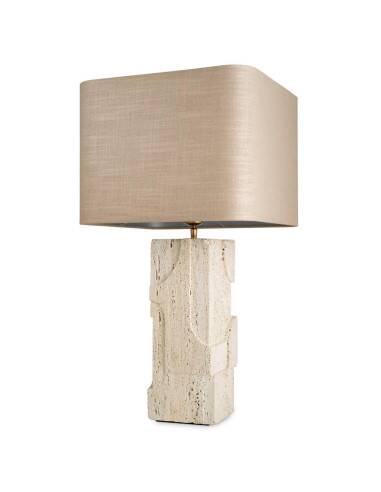 Paires de lampes de table en travertin