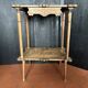 Table d’appoint Art nouveau en bois gravé avec tiroir, vers 1900