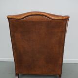 Vintage Dutch Cognac Colored Leather Club Chair