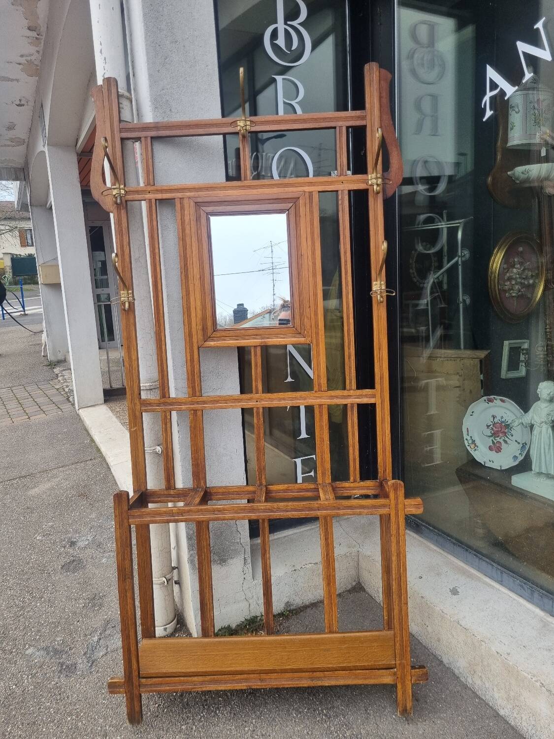 Old vintage coat rack wardrobe